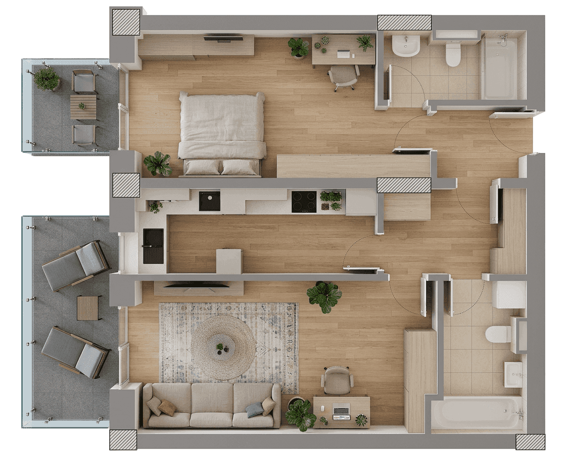 2 camere — Avantgarden 3