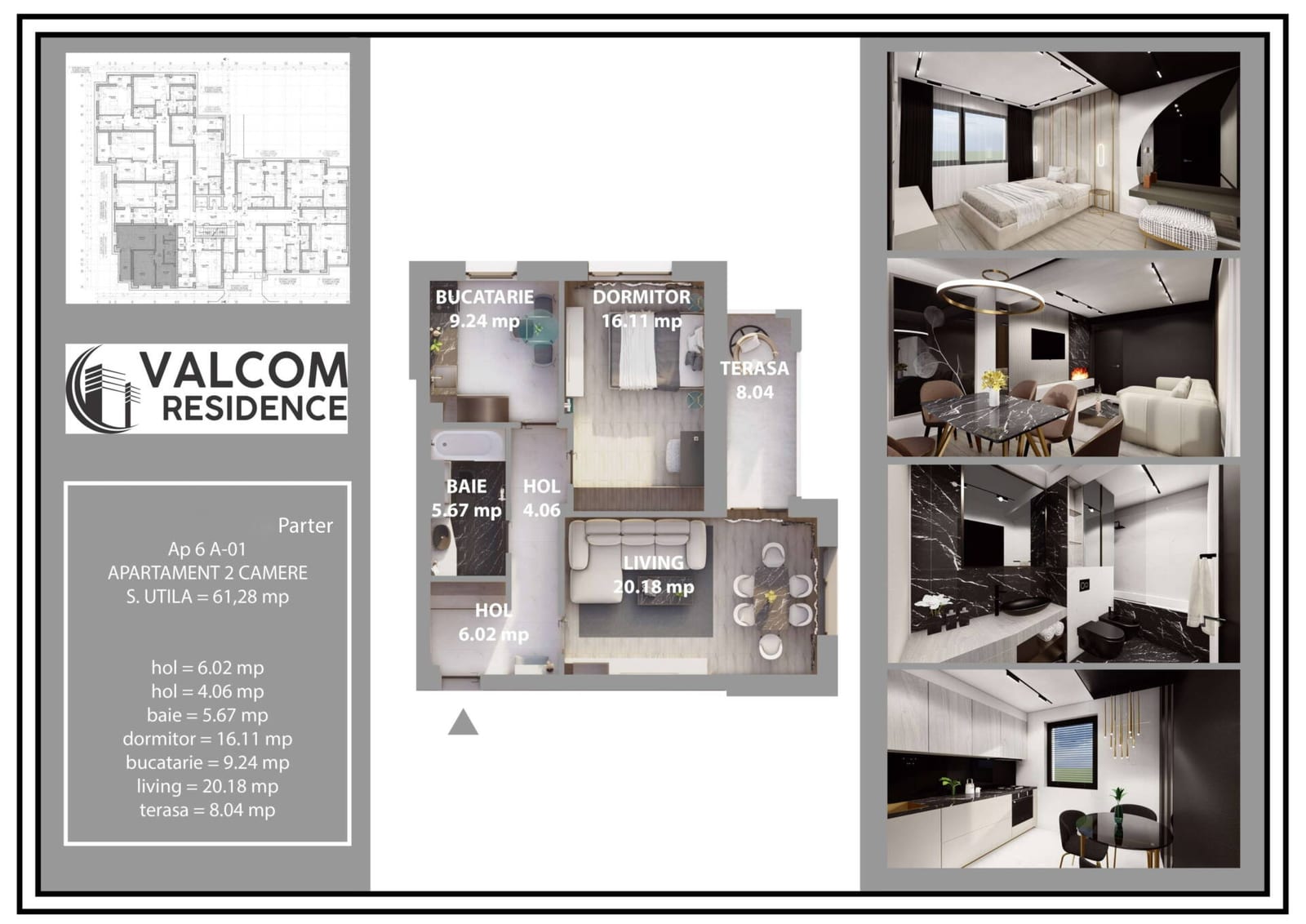 2 camere — Valcom Residence Bartolomeu