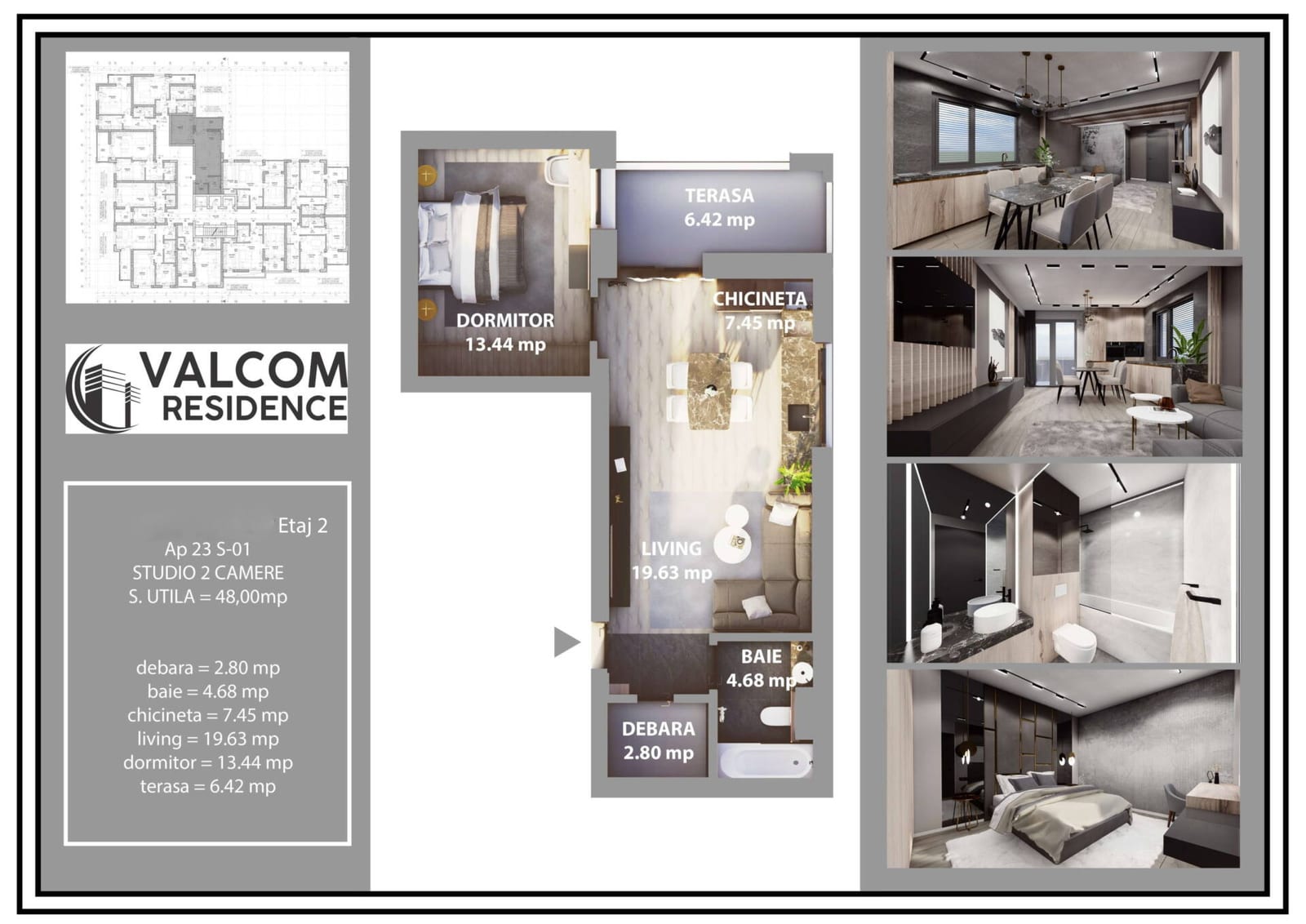3 camere — Valcom Residence Bartolomeu